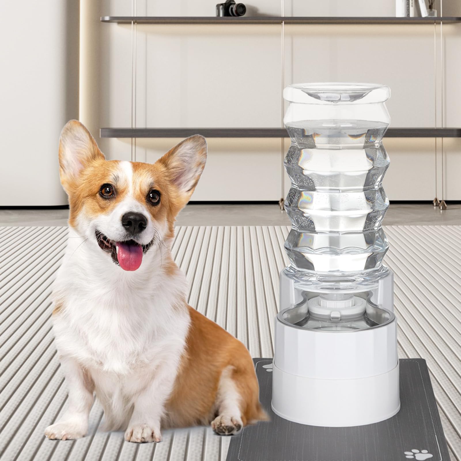 Bebedero RIZZARI para uso interior y exterior, ideal para hogares con mascotas.
