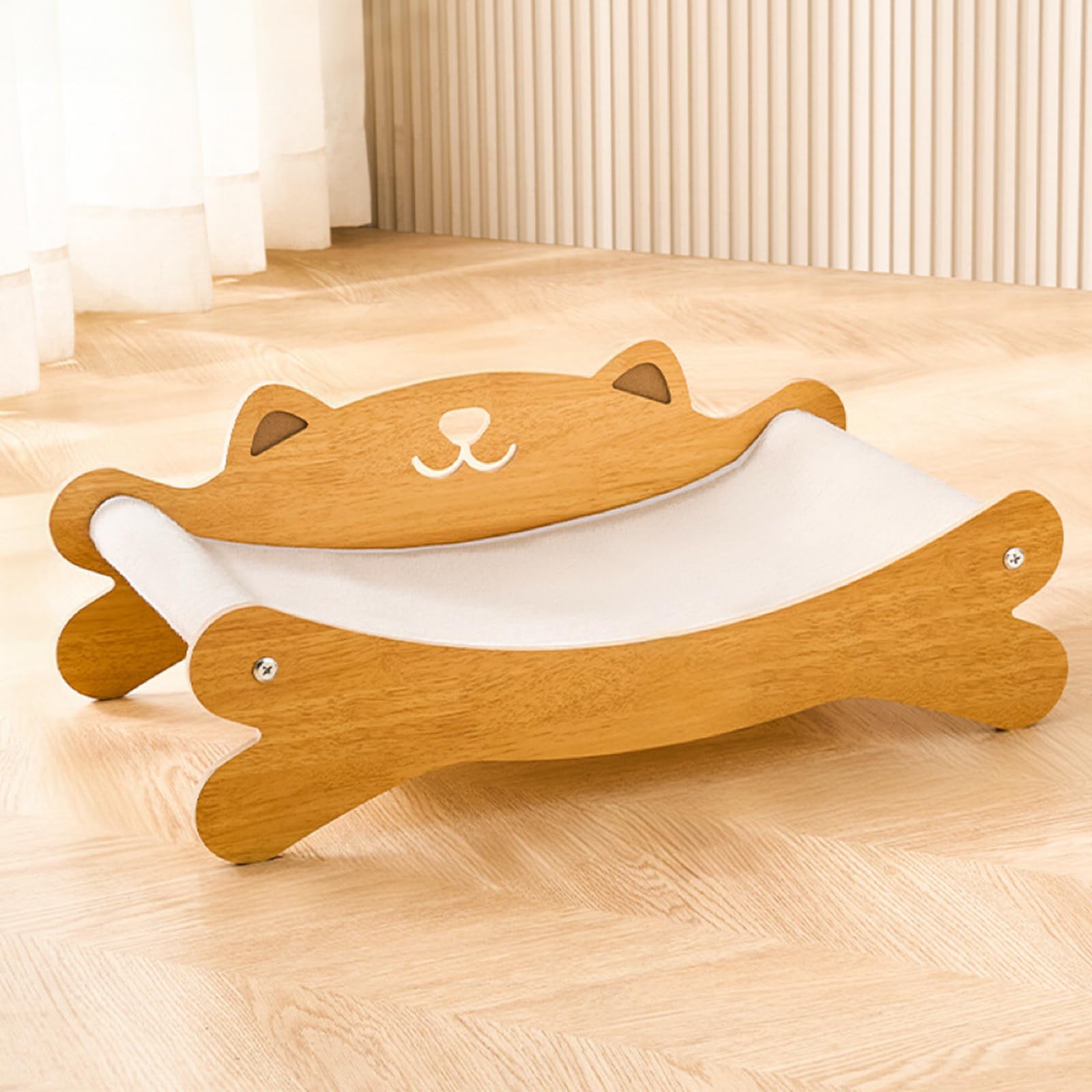 RizzQi rascador-cama-gatos-interior: cama amplia para descanso y juego.