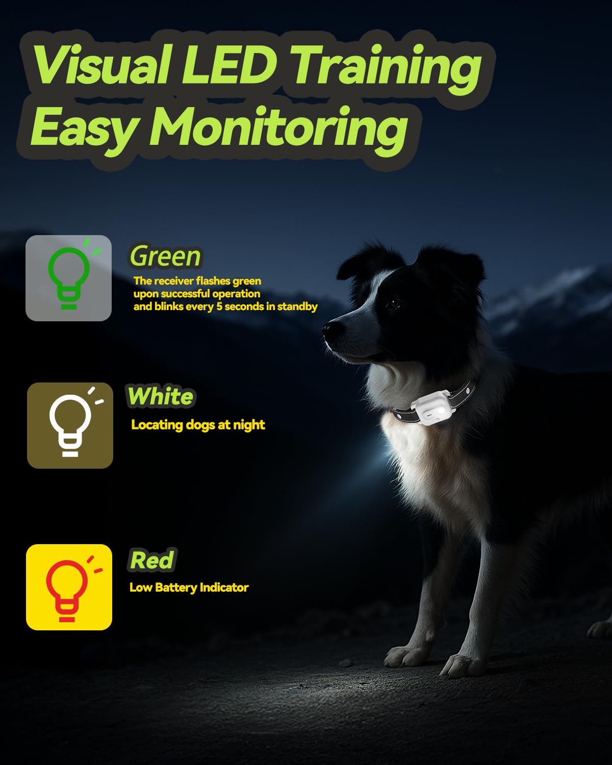 RMOKISIN collar IPX7 resistente al agua para lluvia y juego