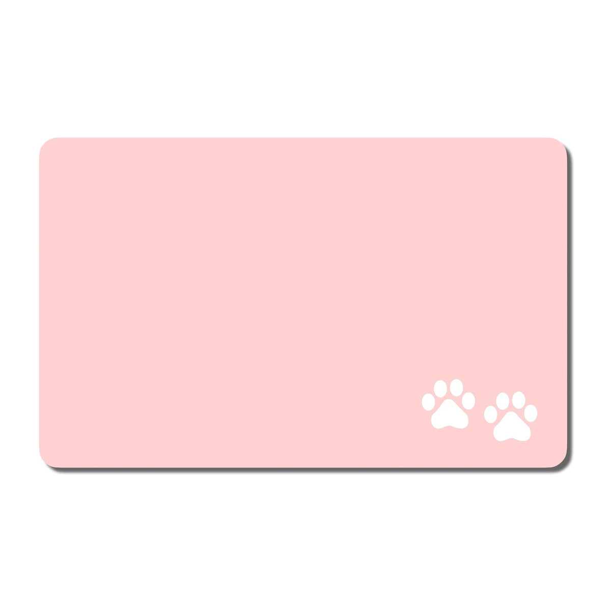 Alfombrilla Rnivvi para comida de perro rosa 12 x 19 pulgadas, mantiene el área limpia durante las comidas.