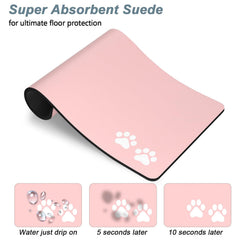 Rnivvi alfombrilla anti-deslizante rosa protege el suelo durante las comidas.