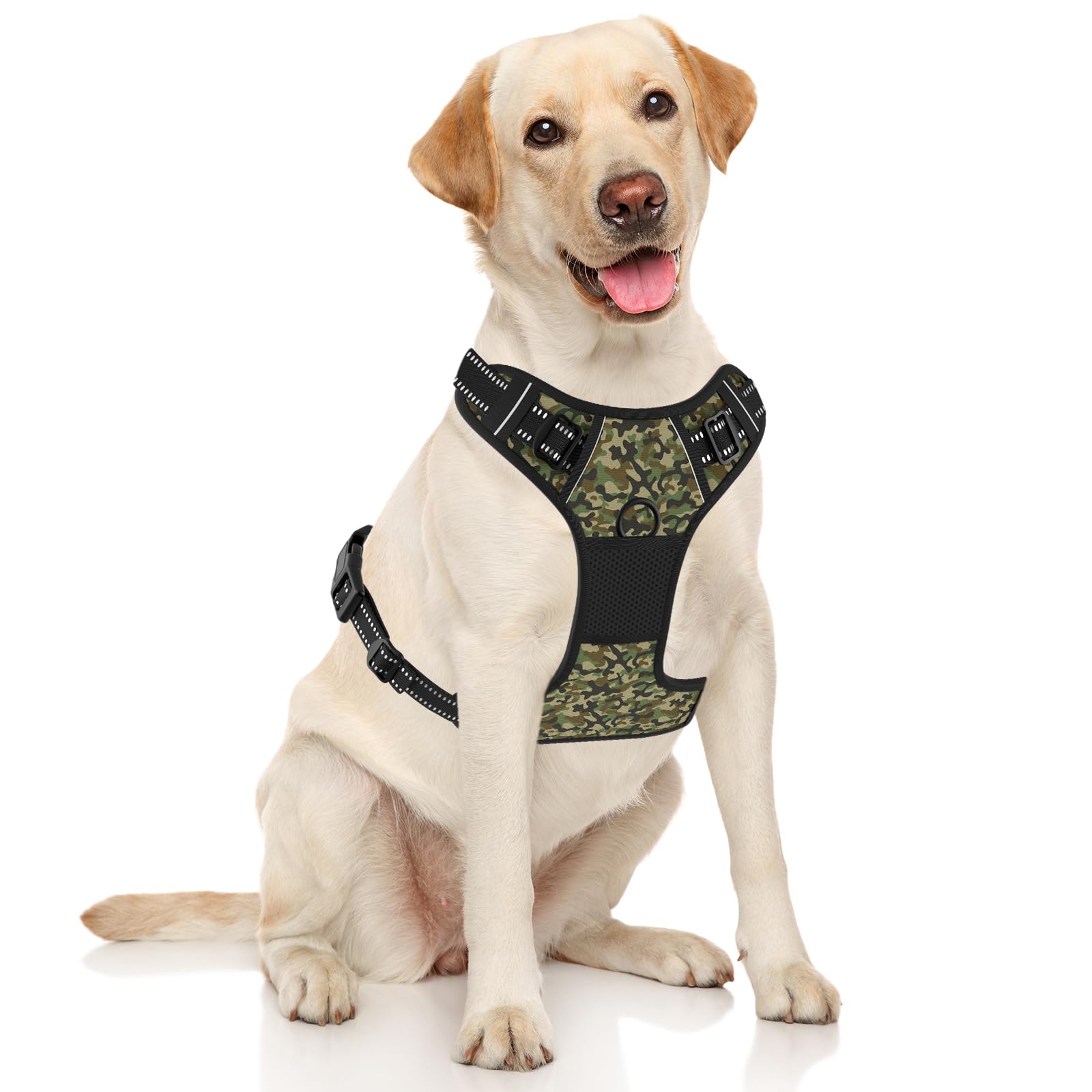 Arnés Rnivvi para perros grandes con correa frontal para control.
