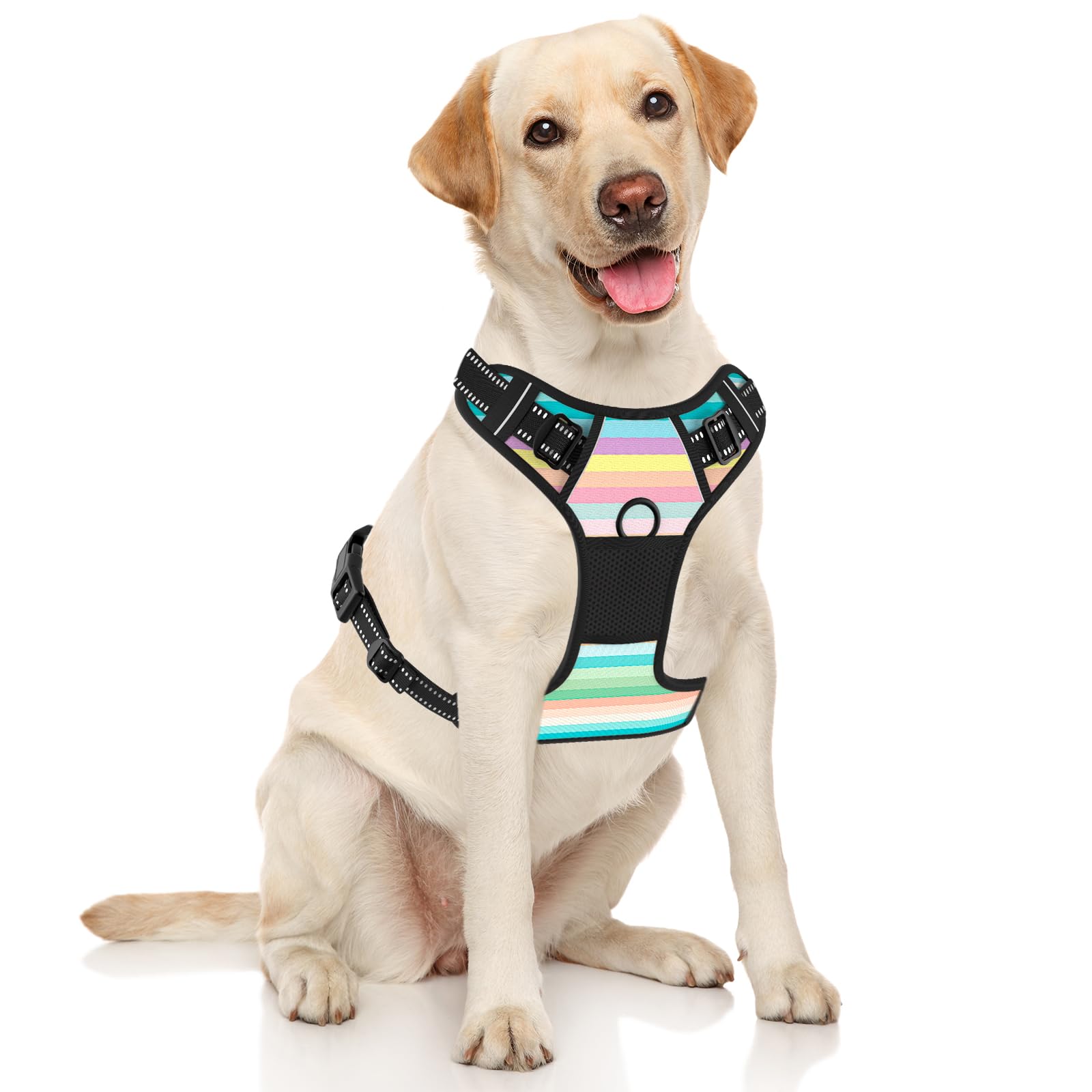 Rnivvi Arnés reflectante para perros grandes mejora la visibilidad nocturna y seguridad.