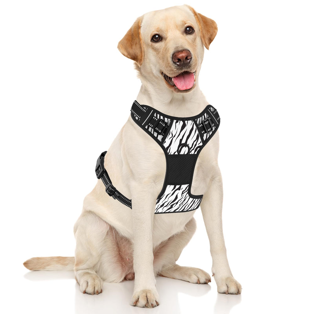 Rnivvi arnés zebra estampado trasero ideal para paseos relajados