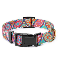 Collar Rnivvi para perro grande con diseño mandala, cómodo y elegante para paseos