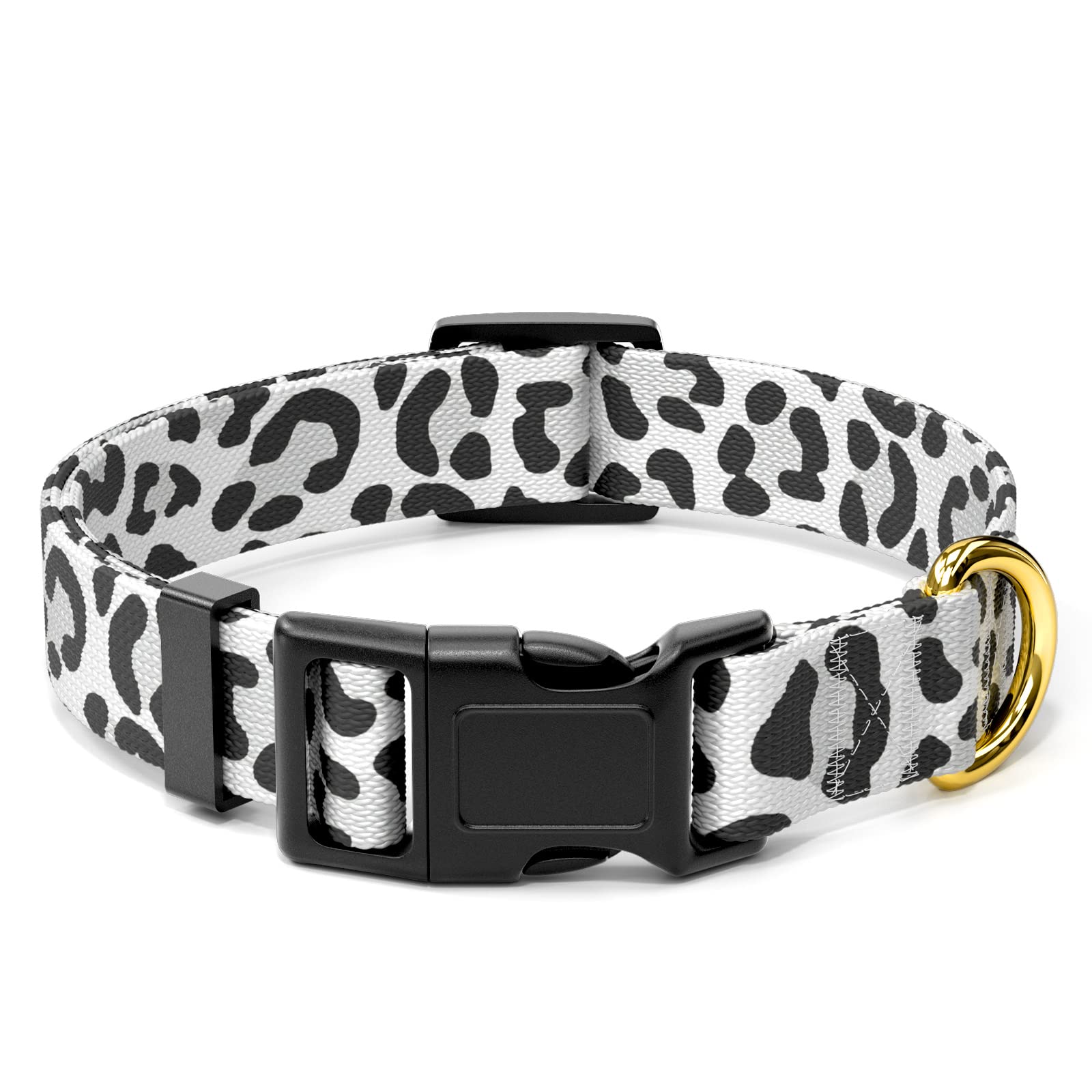 Collar Rnivvi para perros grandes con diseño leopardo y cierre rápido para paseos