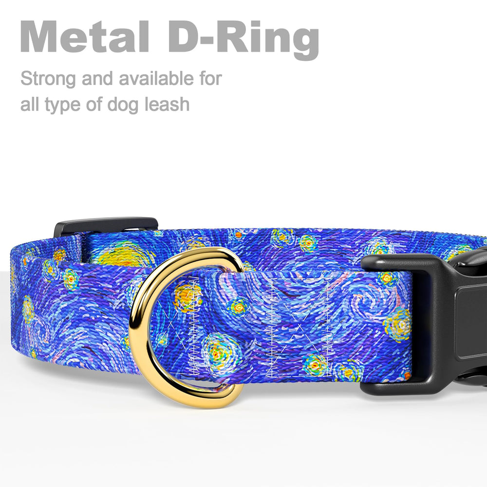Collar marmolado de Rnivvi para perros grandes, elegante y resistente