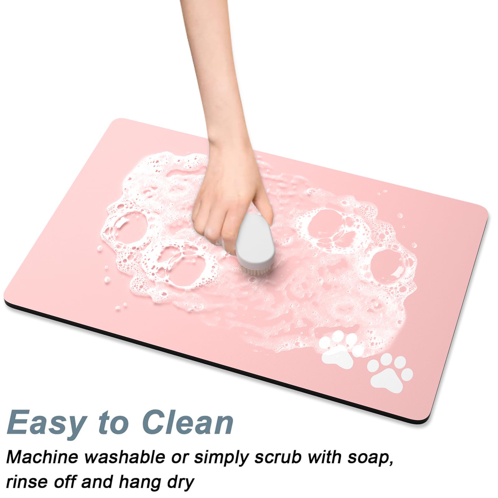 Rnivvi fácil de limpiar rosa, apta para lavado a mano o a máquina.