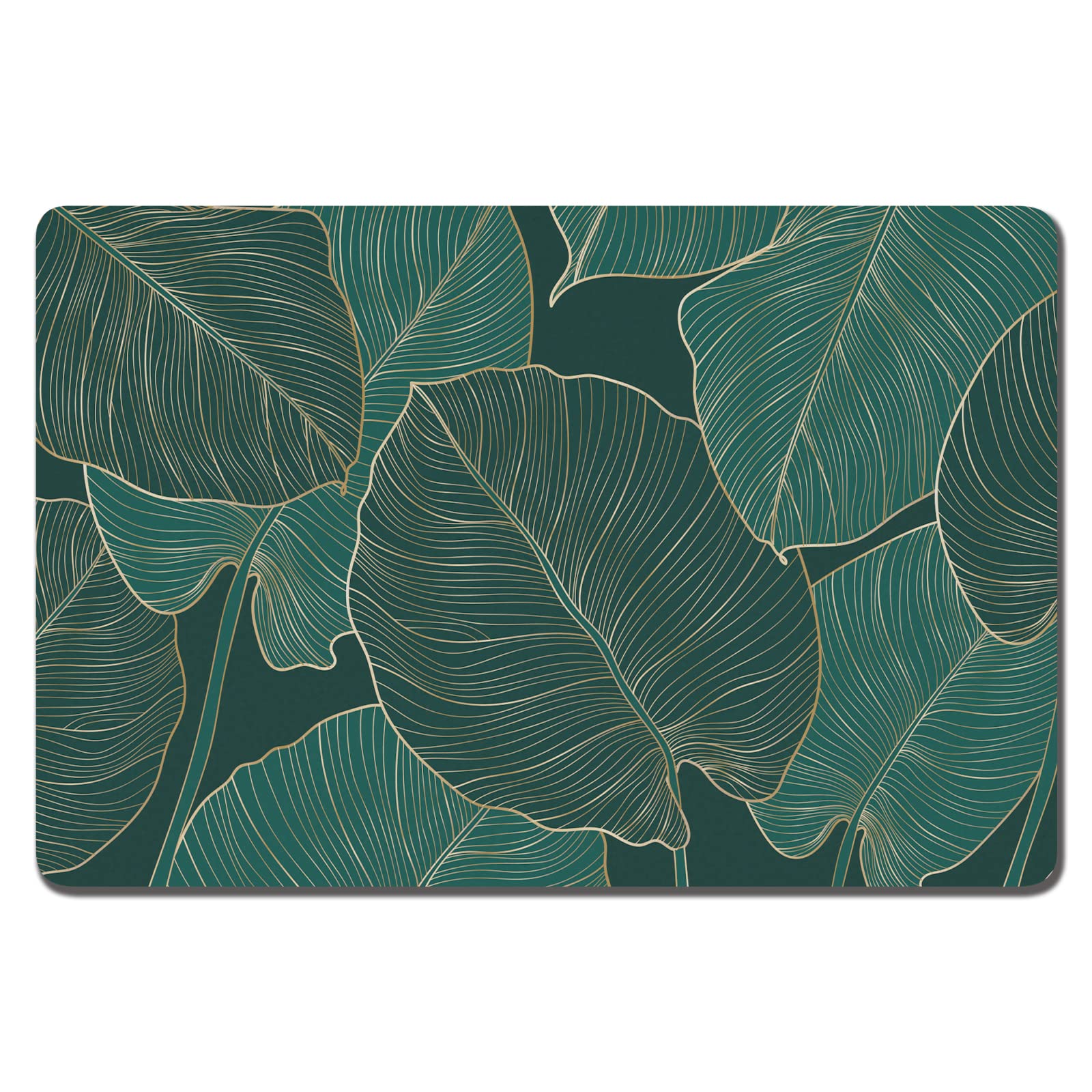Rnivvi tapete para alimentación de perros con diseño floral tropical que protege el piso.