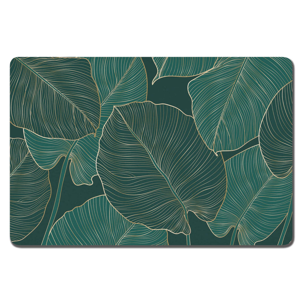 Rnivvi tapete para alimentación de perros con diseño floral tropical que protege el piso.