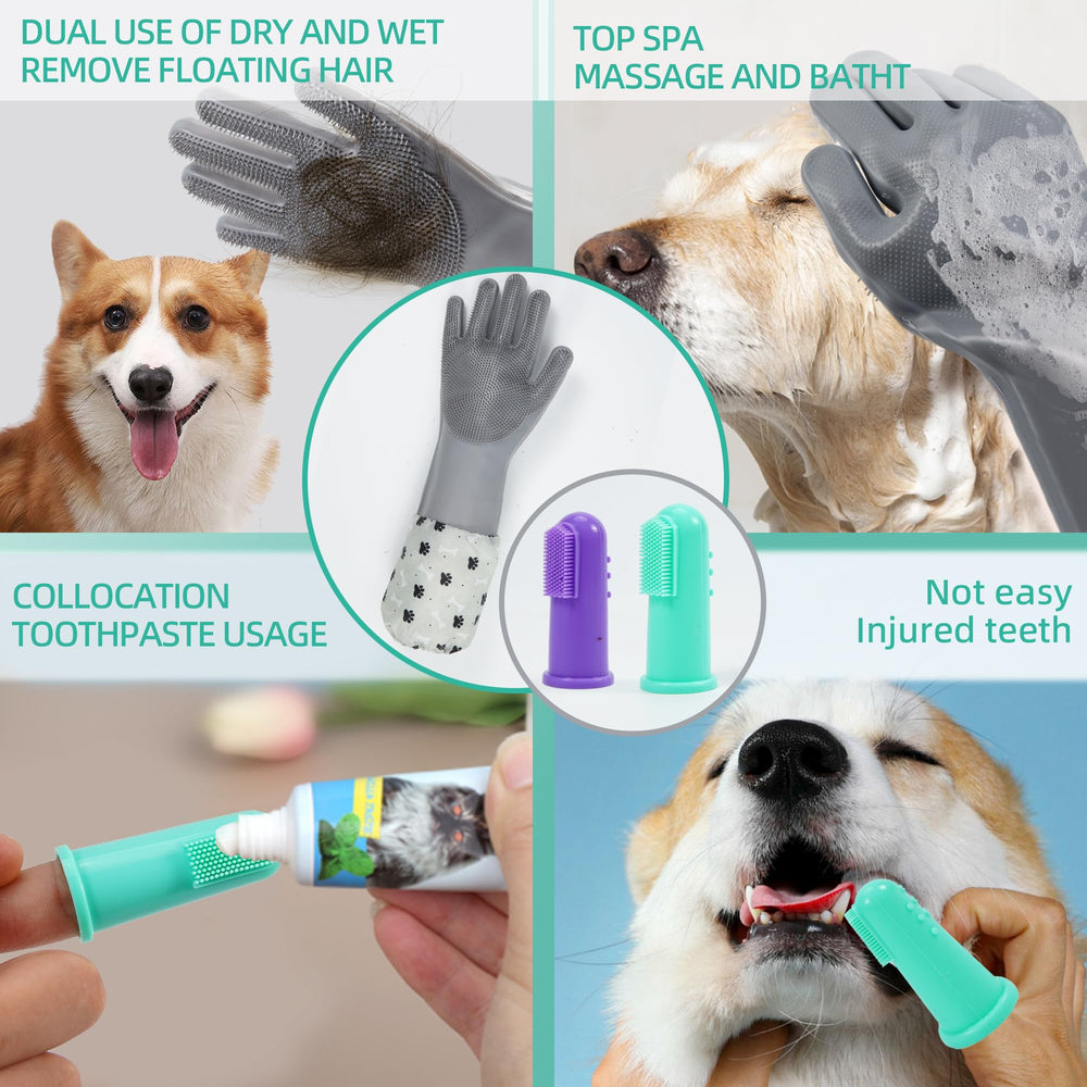 ROBATUN guantes aptos para perros, gatos, conejos y caballos para sesiones de cuidado.