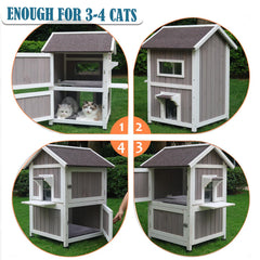 Rockever casa-gato ensamblaje-facil montaje rápido y estable.