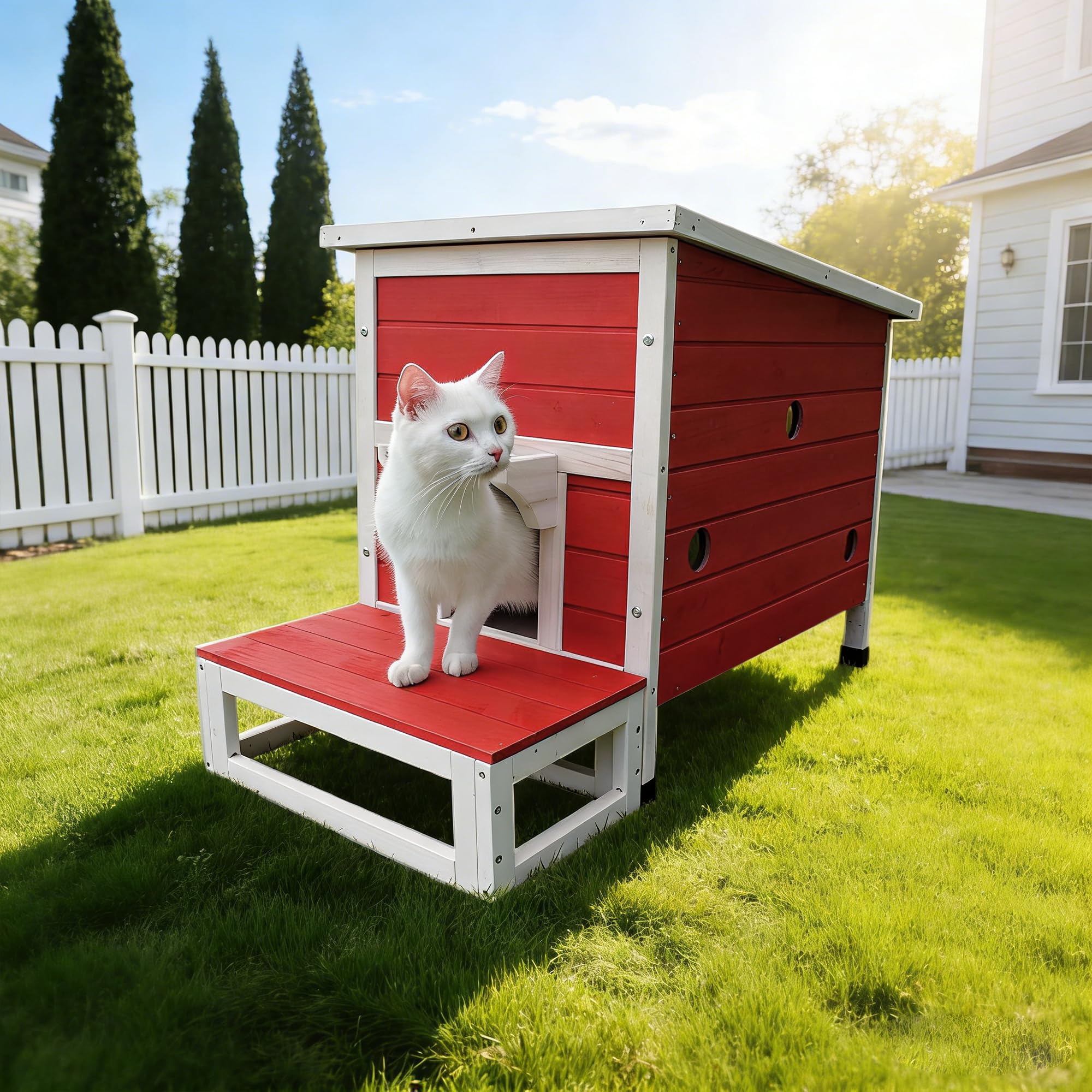 Rockever-casa-gatos-ensamblaje-simple, montaje rápido con cabezal Philips.