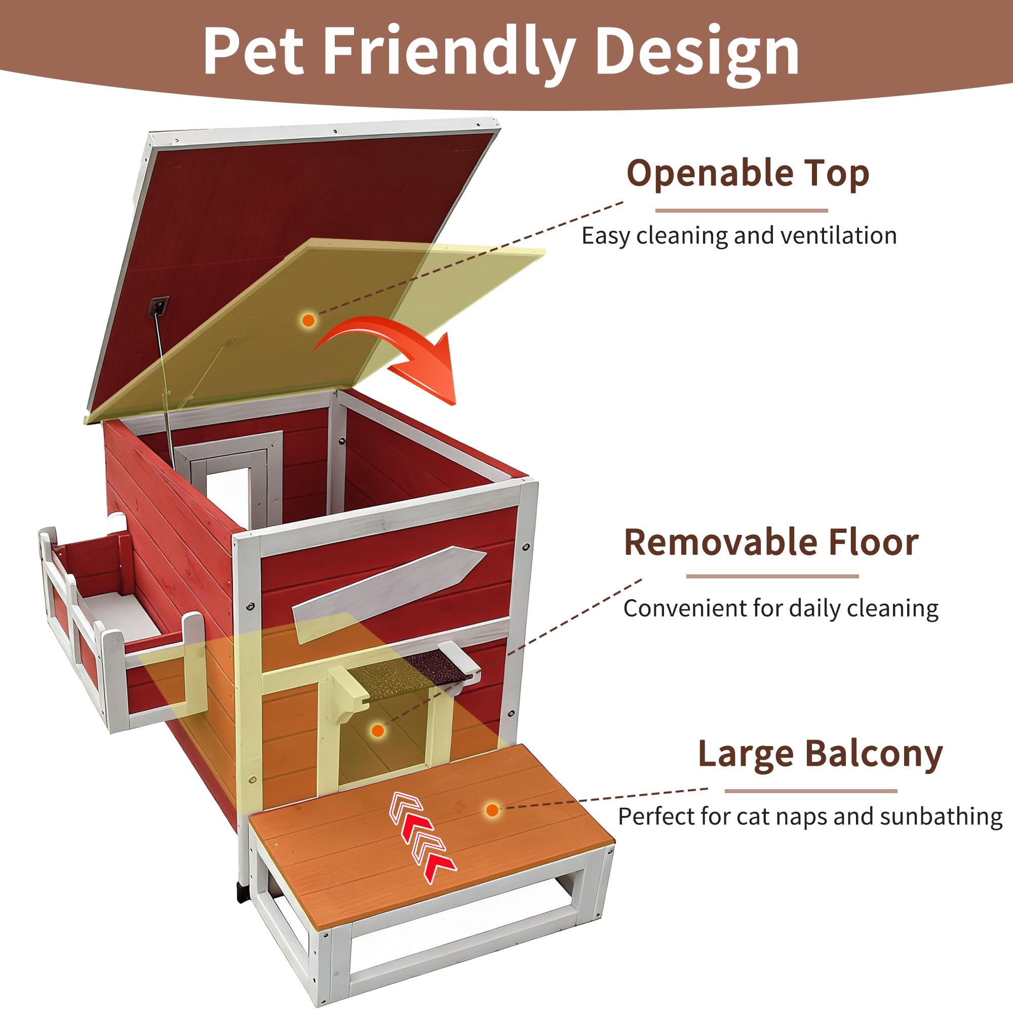 Rockever-casa-gatos-interior-amplio, ofrece espacio cómodo para gatos.