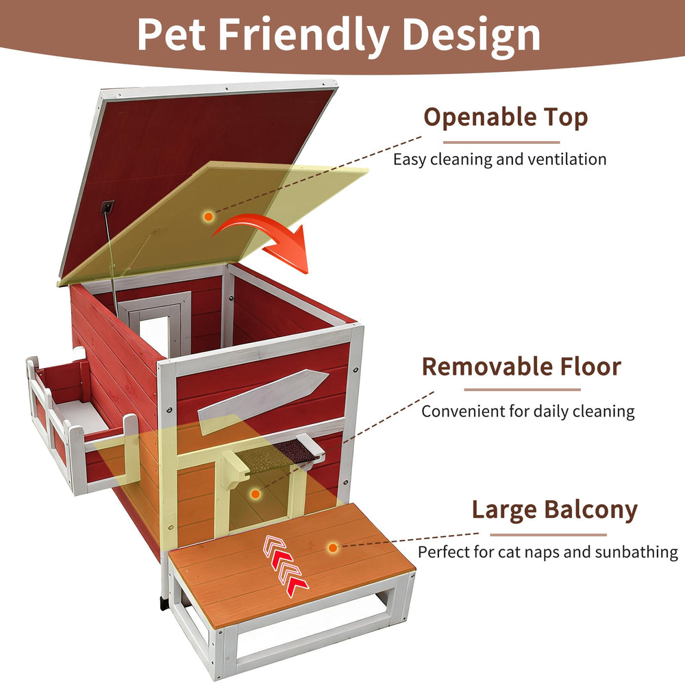 Rockever-casa-gatos-interior-amplio, ofrece espacio cómodo para gatos.