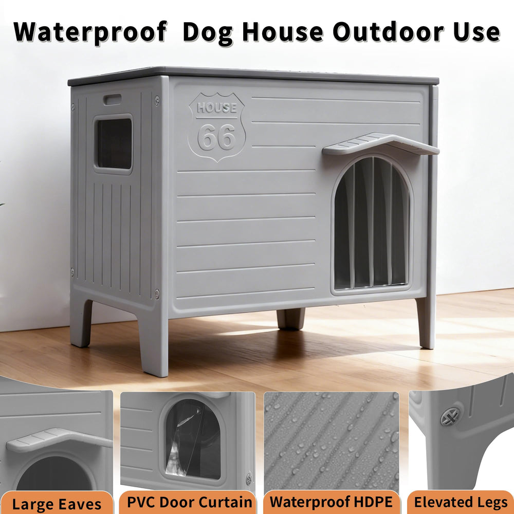 Rockever casa para perro, paredes aisladas para comodidad estacional.