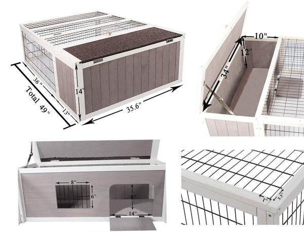 Rockever dimensiones-exteriores-40x36x14 ofrecen espacio cómodo para roedores pequeños.