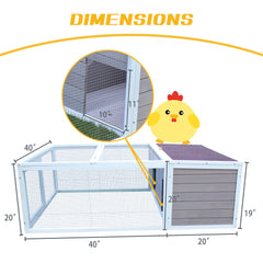 Rockever jaula conejos exterior 60 pulgadas, ideal para crías y convivencia segura.