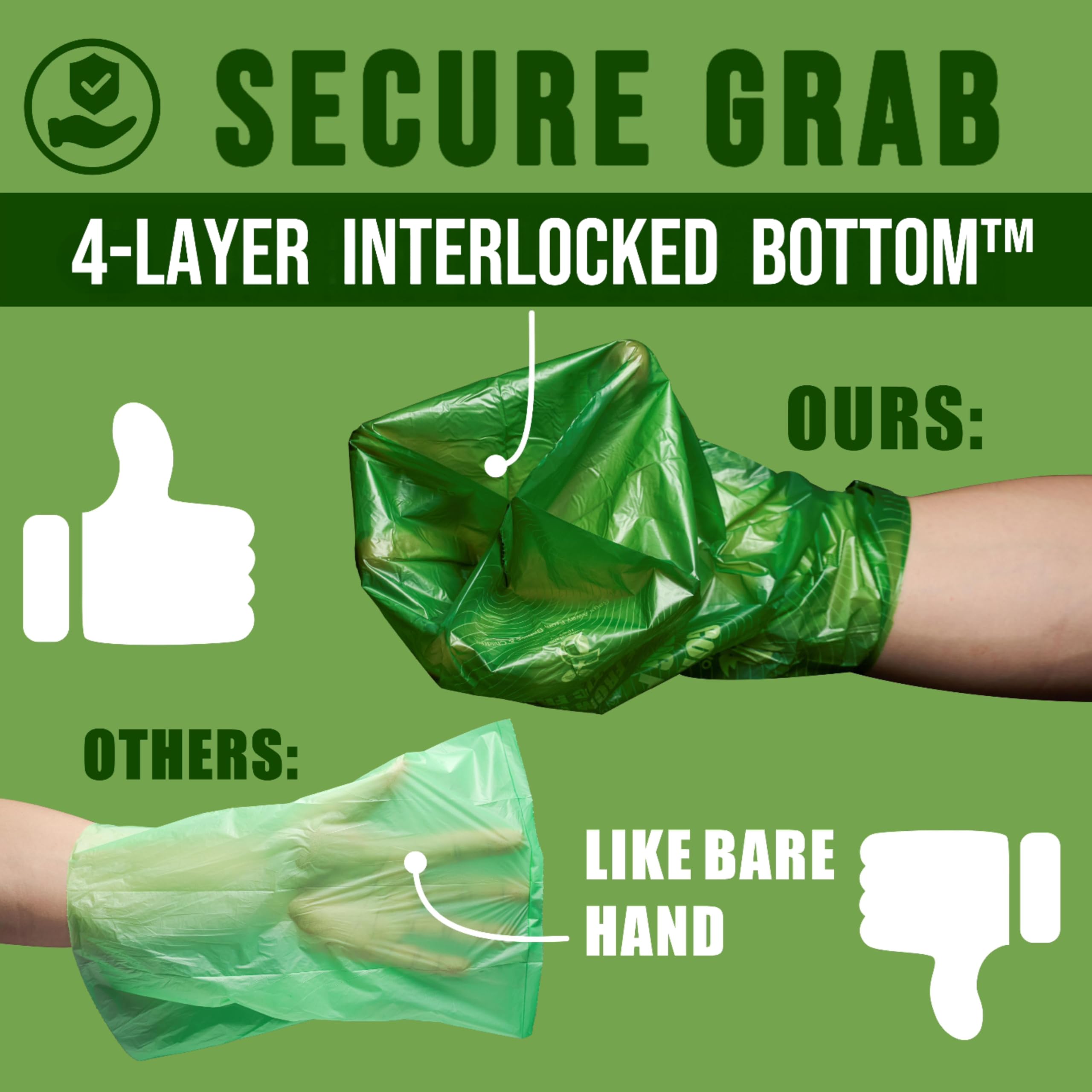 RockRhino apertura automática y asas para atar, uso cómodo y limpio