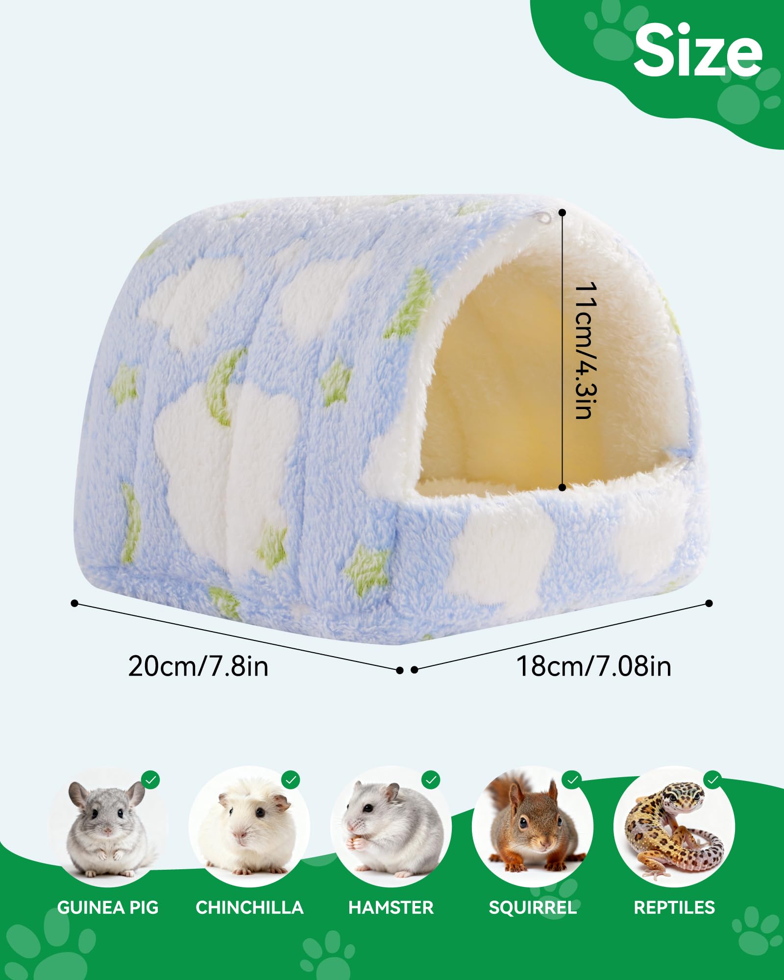 Rodizoo hamster nido acolchado: refugio tranquilo dentro de la jaula para dormir