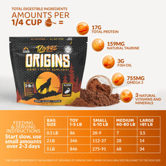 Rogue Pet Science Origins 5-en-1, soporte para articulaciones que puede ayudar a movilidad diaria.