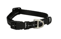 Collar Rogz para paseos nocturnos en azul; reflejo para seguridad.