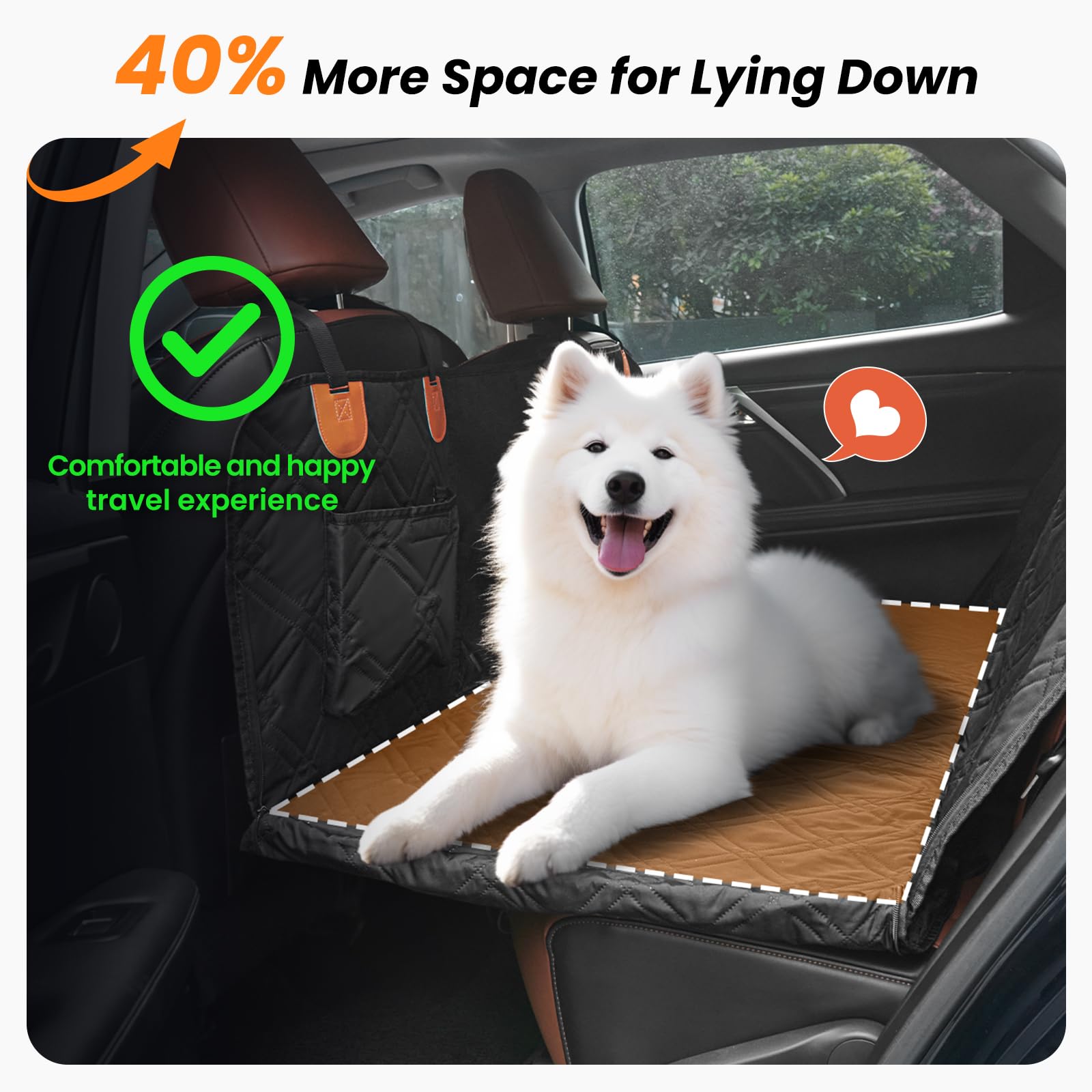 Roilpet hamaca-trasera-impermeable mantiene limpio el interior del coche.