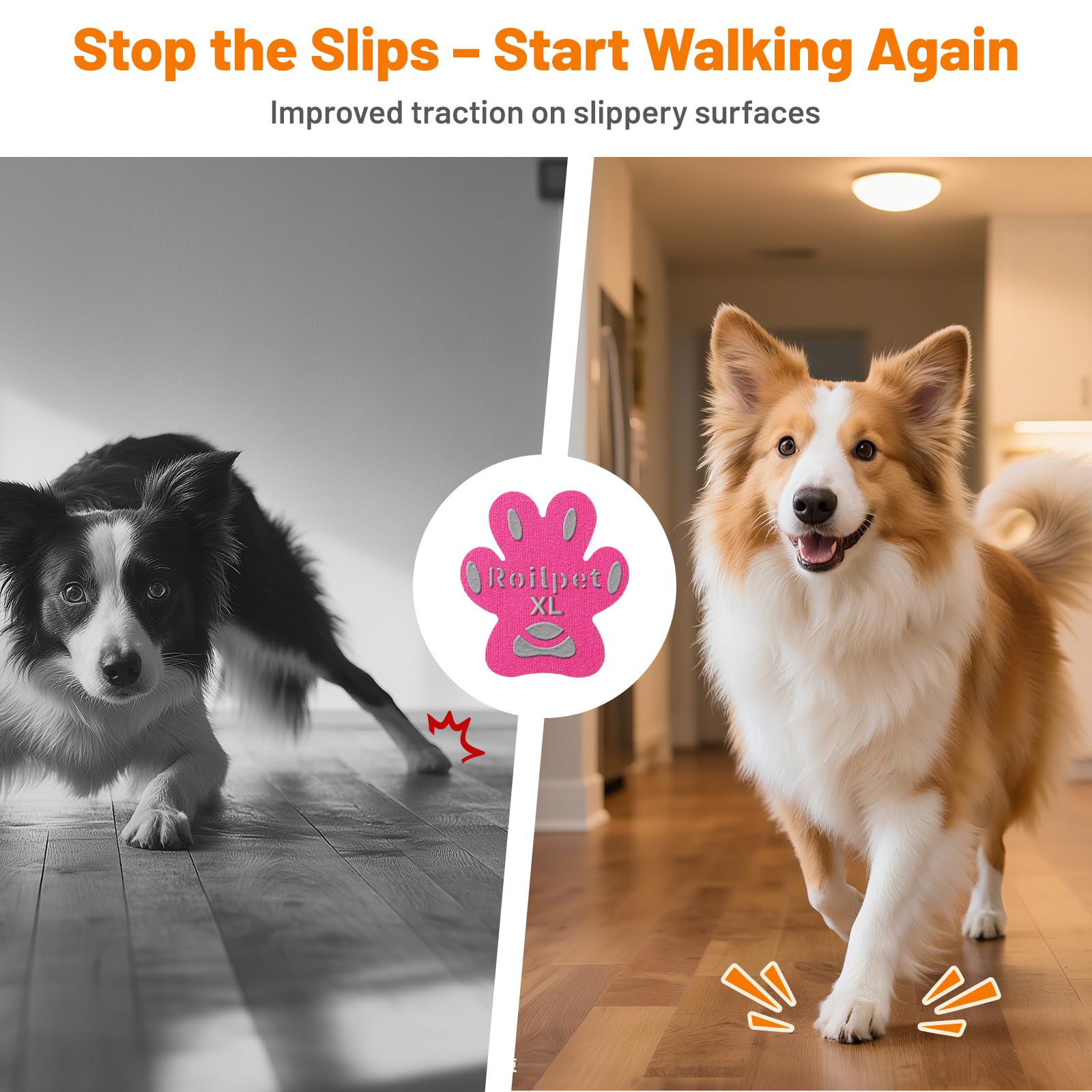 Roilpet, textura transpirable para ventilación y confort de las patitas.