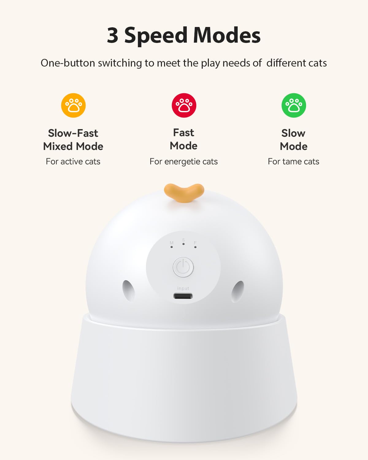 ROJECO Auto Laser Cat Toy con tres modos de velocidad para gatos