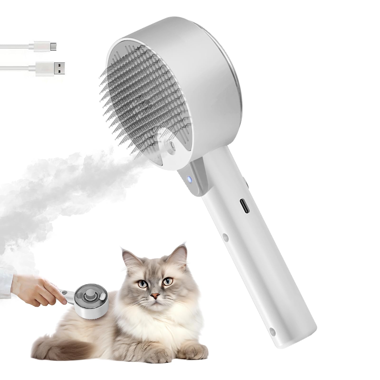 Rolemon Cloud Care cepillo para gato captura pelo suelto para menos muda.