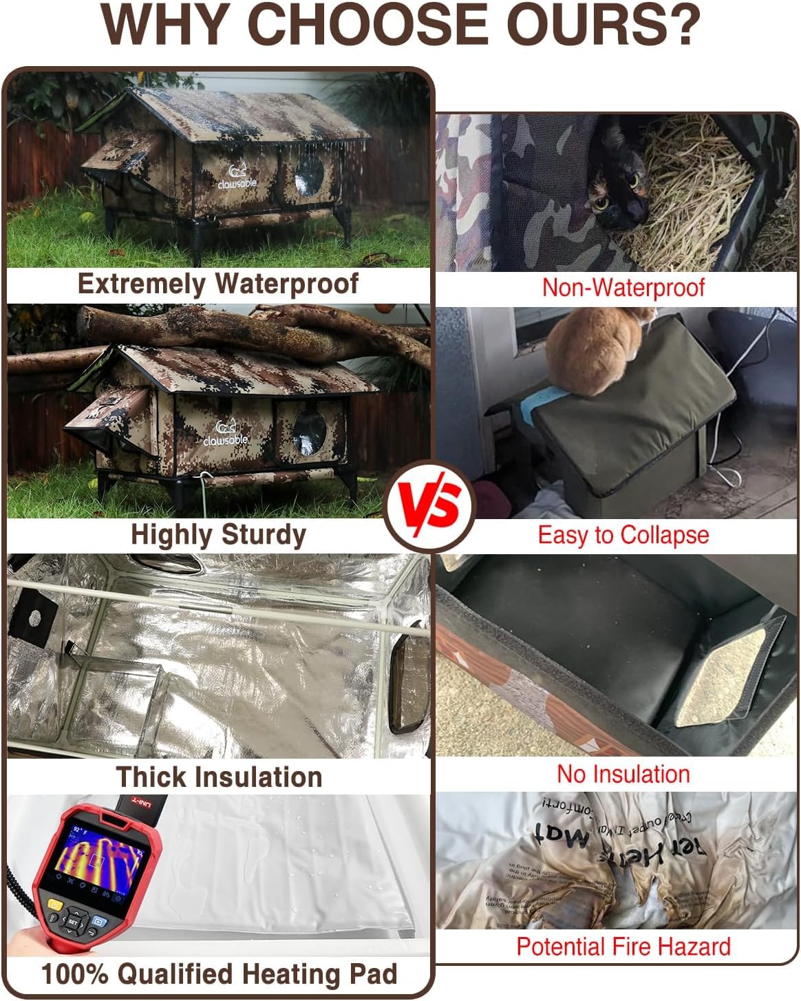 rolimate camuflaje-desierto casa-gato exterior combina discreción y protección para felinos ferales.
