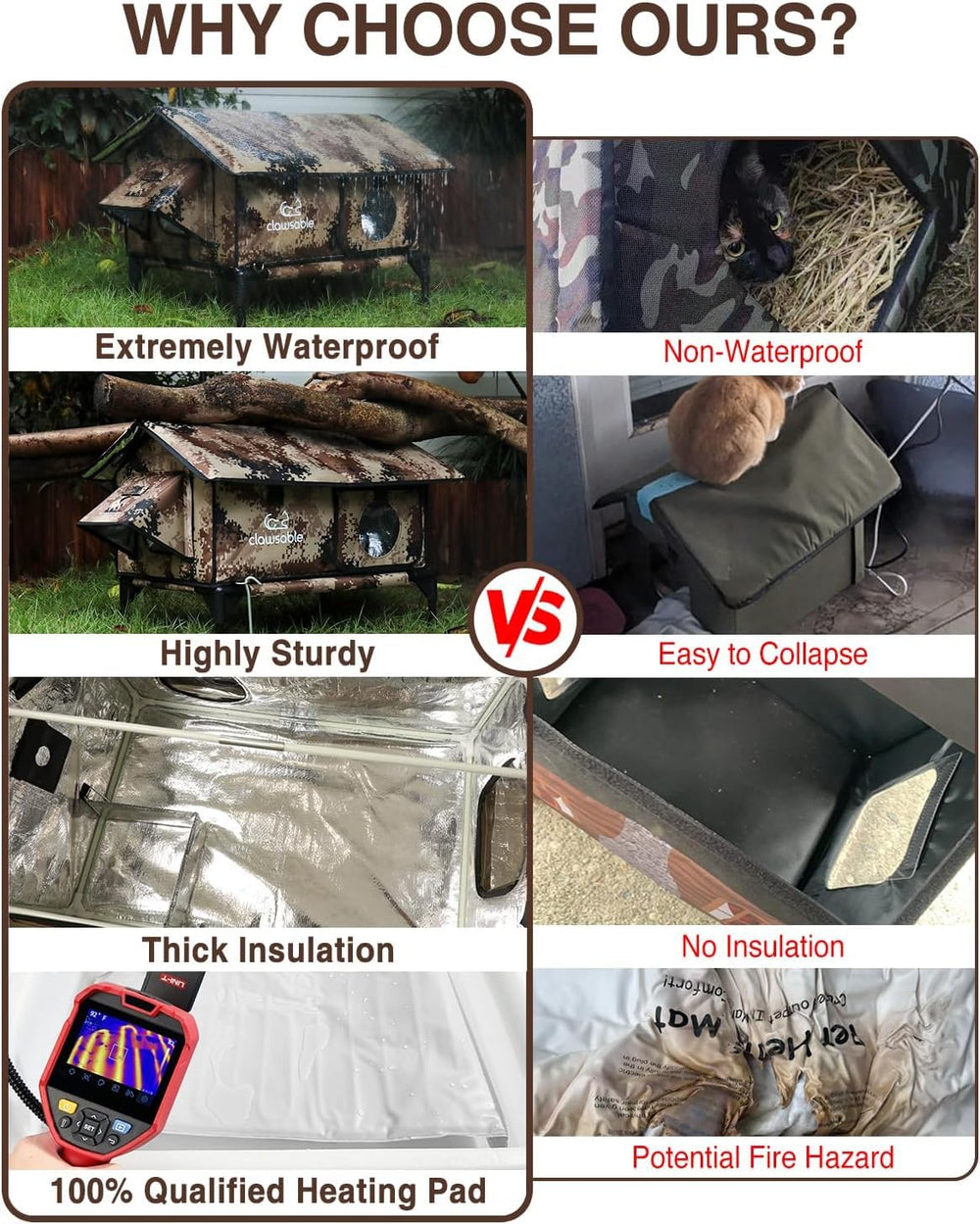 rolimate camuflaje-desierto casa-gato exterior combina discreción y protección para felinos ferales.