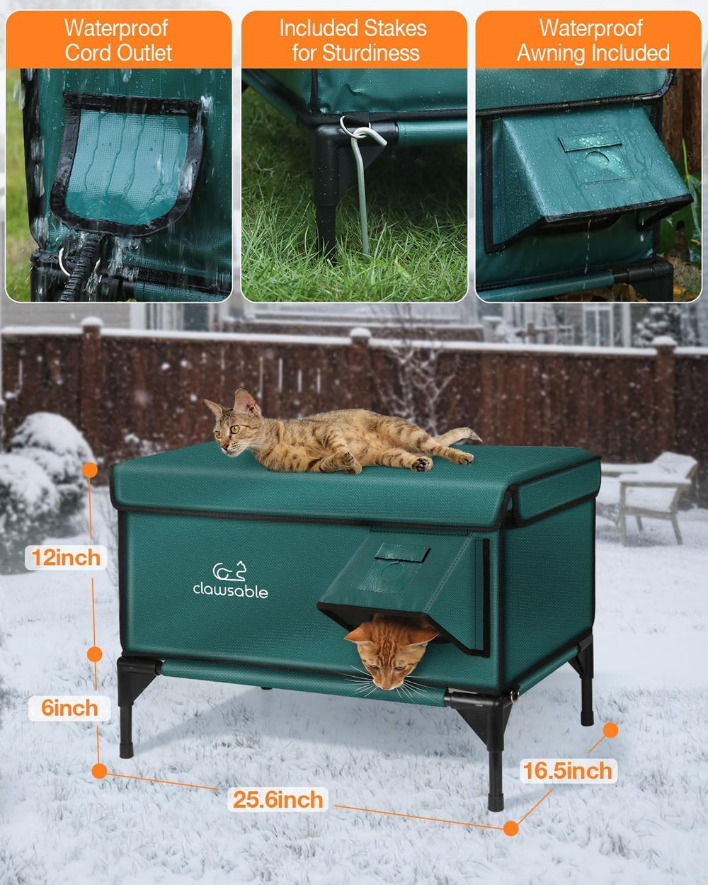 Rolimate refugio forest green para gatos ferales.