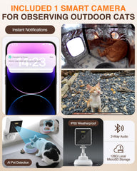 Rolimate diseño indestructible para casa de gatos, ideal para exteriores y uso diario.