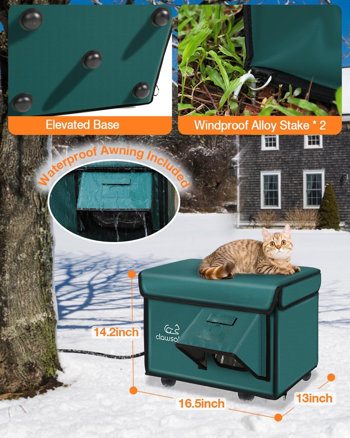Rolimate puerta de escape para gatos, seguridad ante depredadores y corrientes.