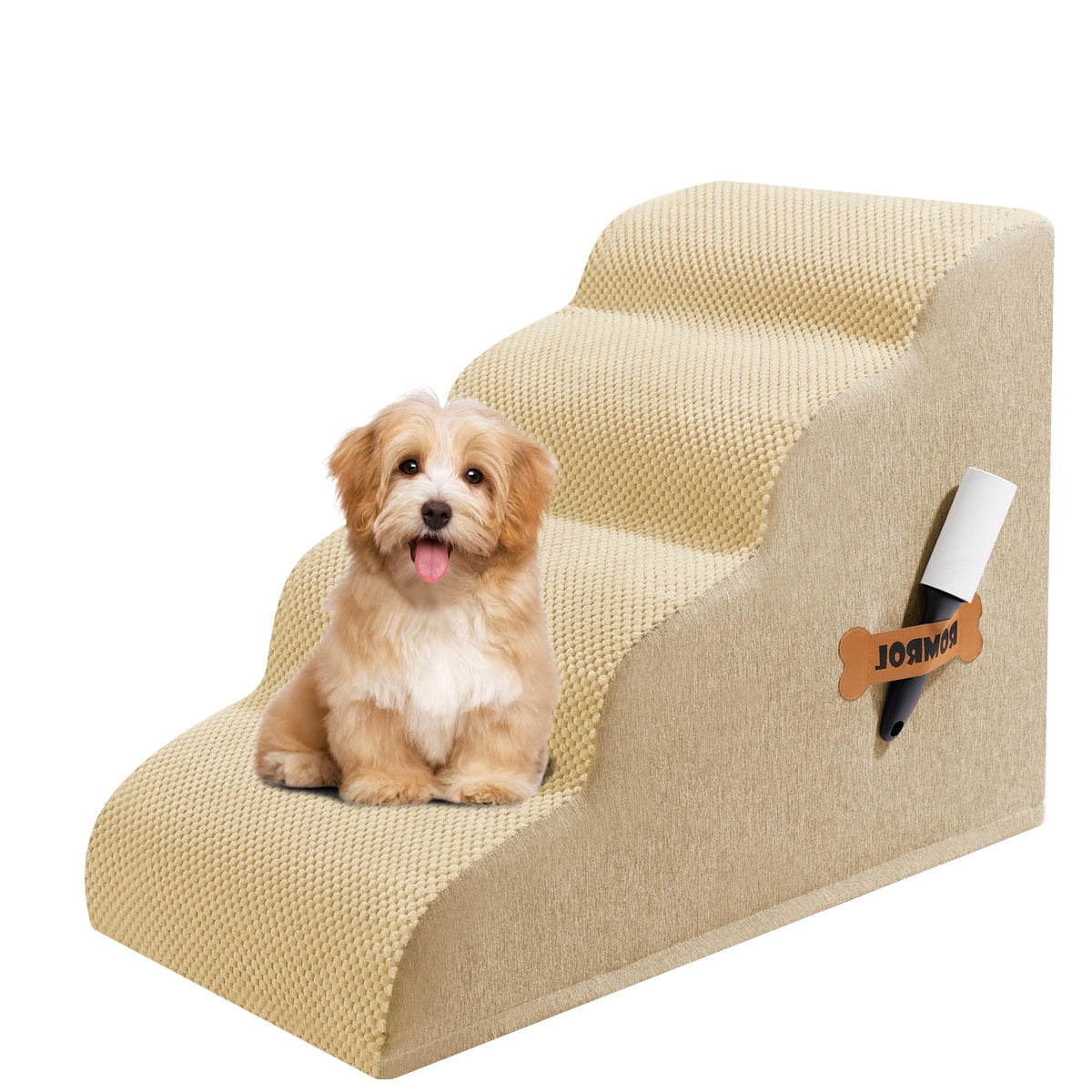ROMROL escaleras para perros para cama: apoyo estable para subir sin esfuerzo.