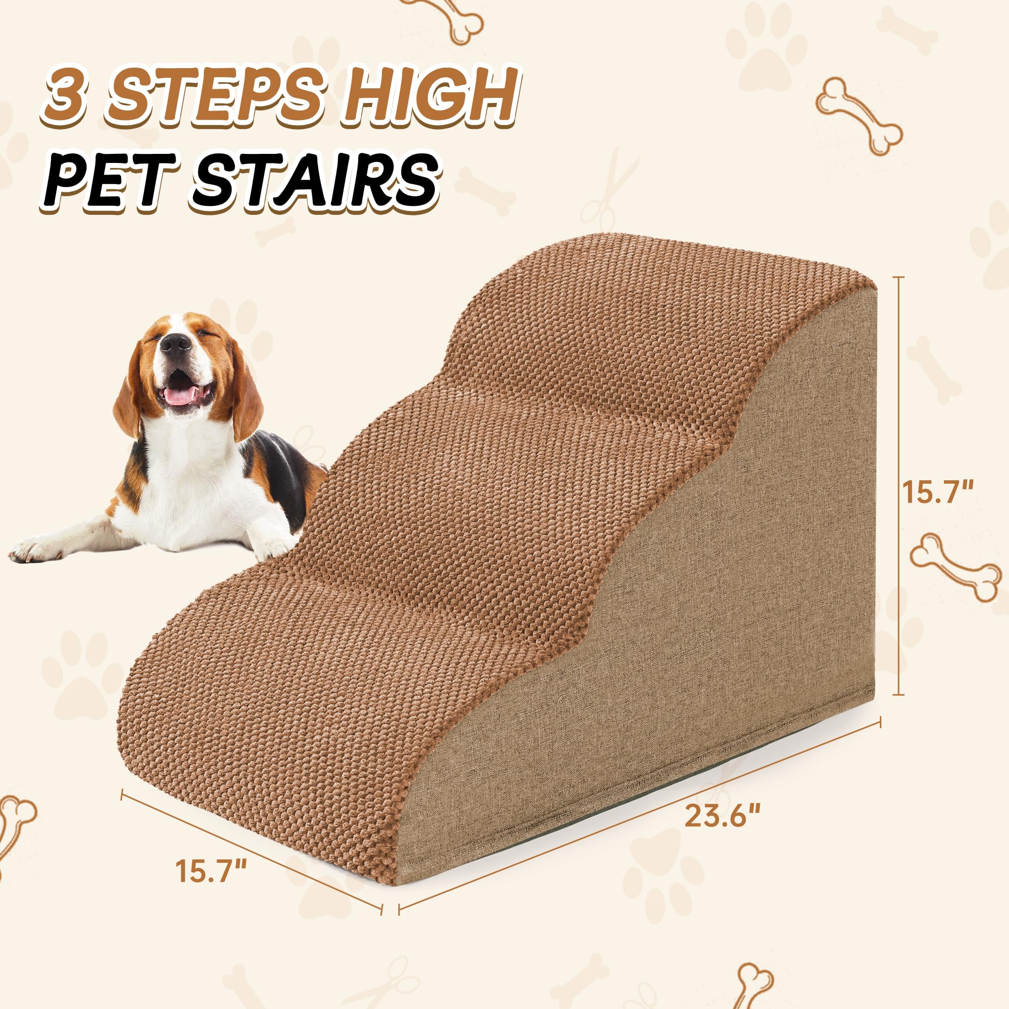 Romrol espuma 33D, soporte estable para perros pequeños y mayores