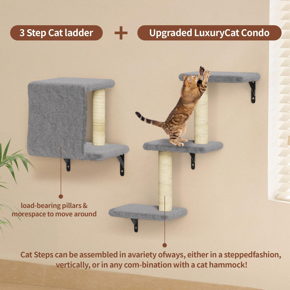 ROMSPRI conjunto dormitorio para gatos en pared, refugio cómodo y privado.