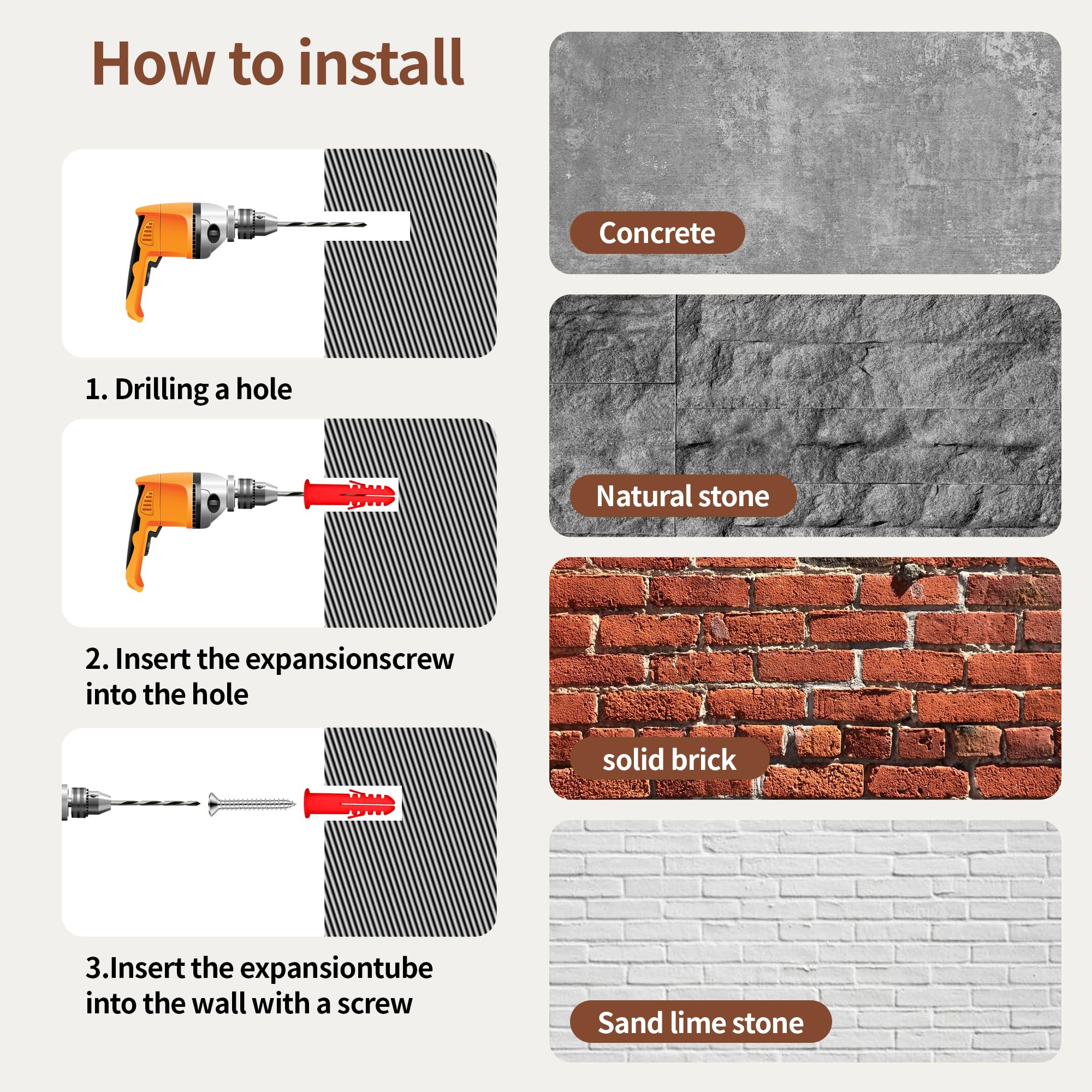 ROMSPRI instalación fácil en drywall de 16 pulgadas, estable para gatos grandes.