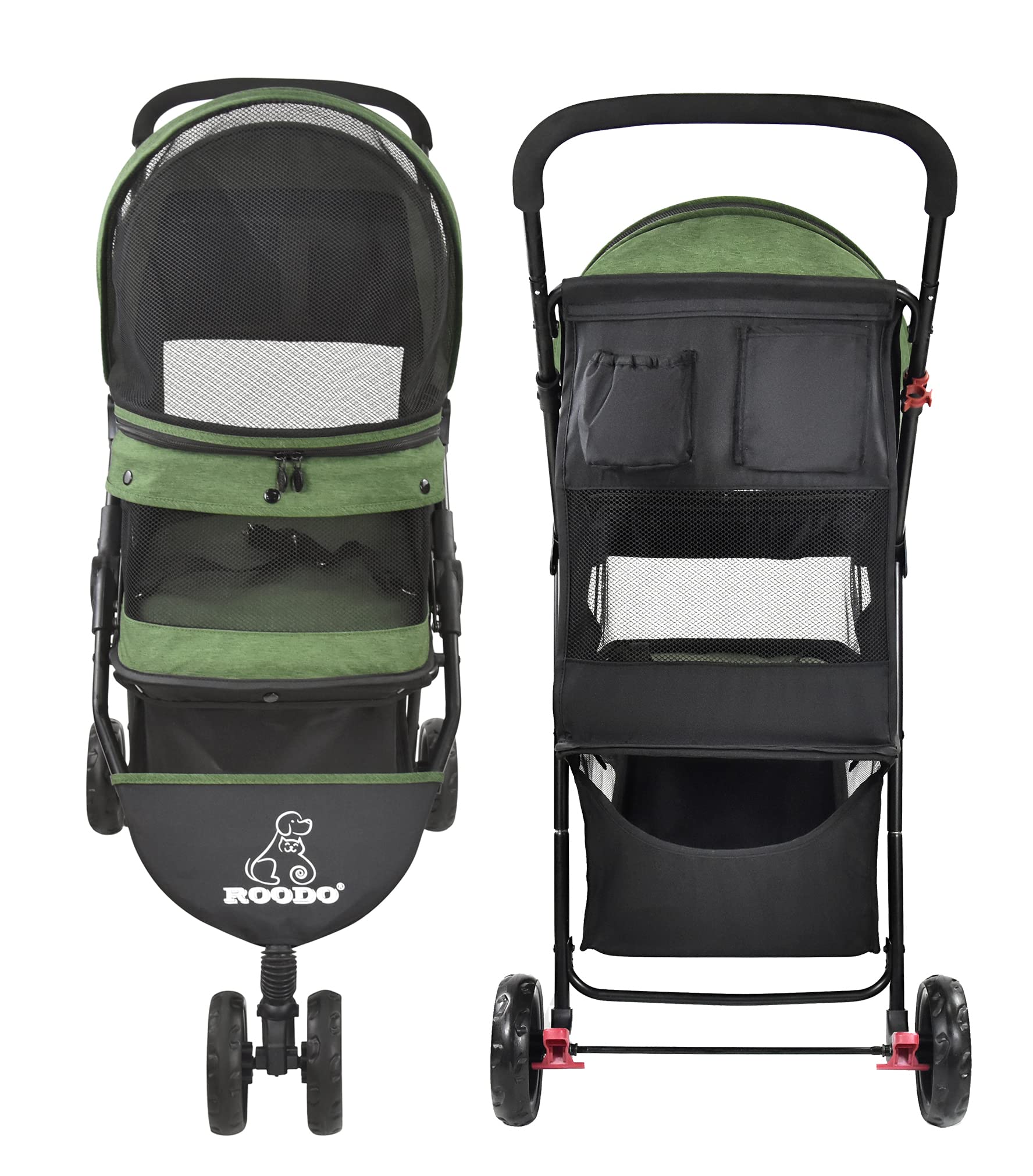 ROODO color verde, apariencia moderna para paseos al aire libre.