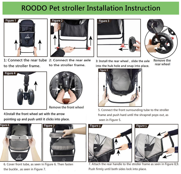 ROODO Escort plegado 47 × 16 × 84 cm para almacenamiento.