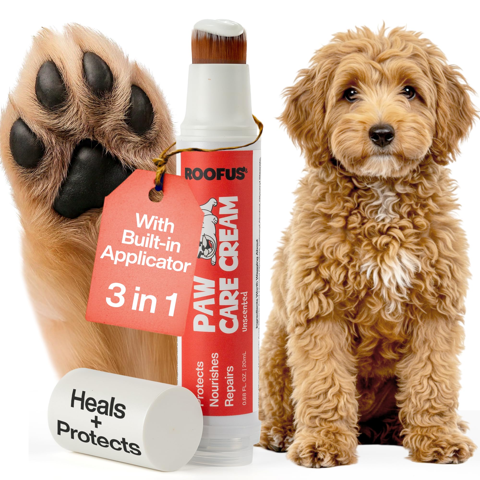 ROOFUS THE DOG balsamo-patas: alivio inmediato para patas secas y agrietadas