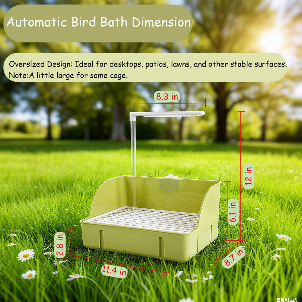 ROOJUNE cuenco para aves transparente, amplio para varias aves