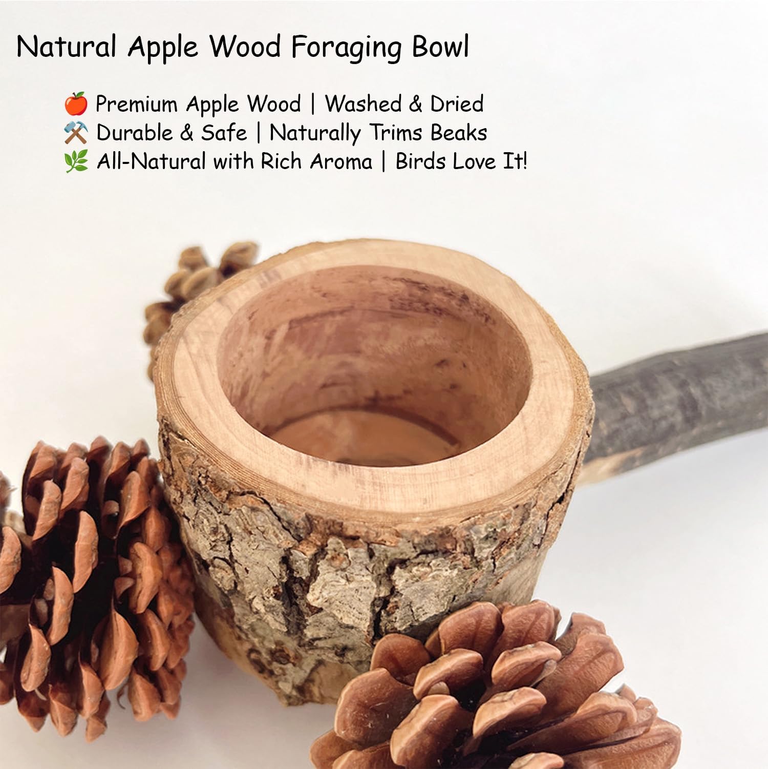 ROOJUNE percha con bol de alimento para practicar forrajeo.