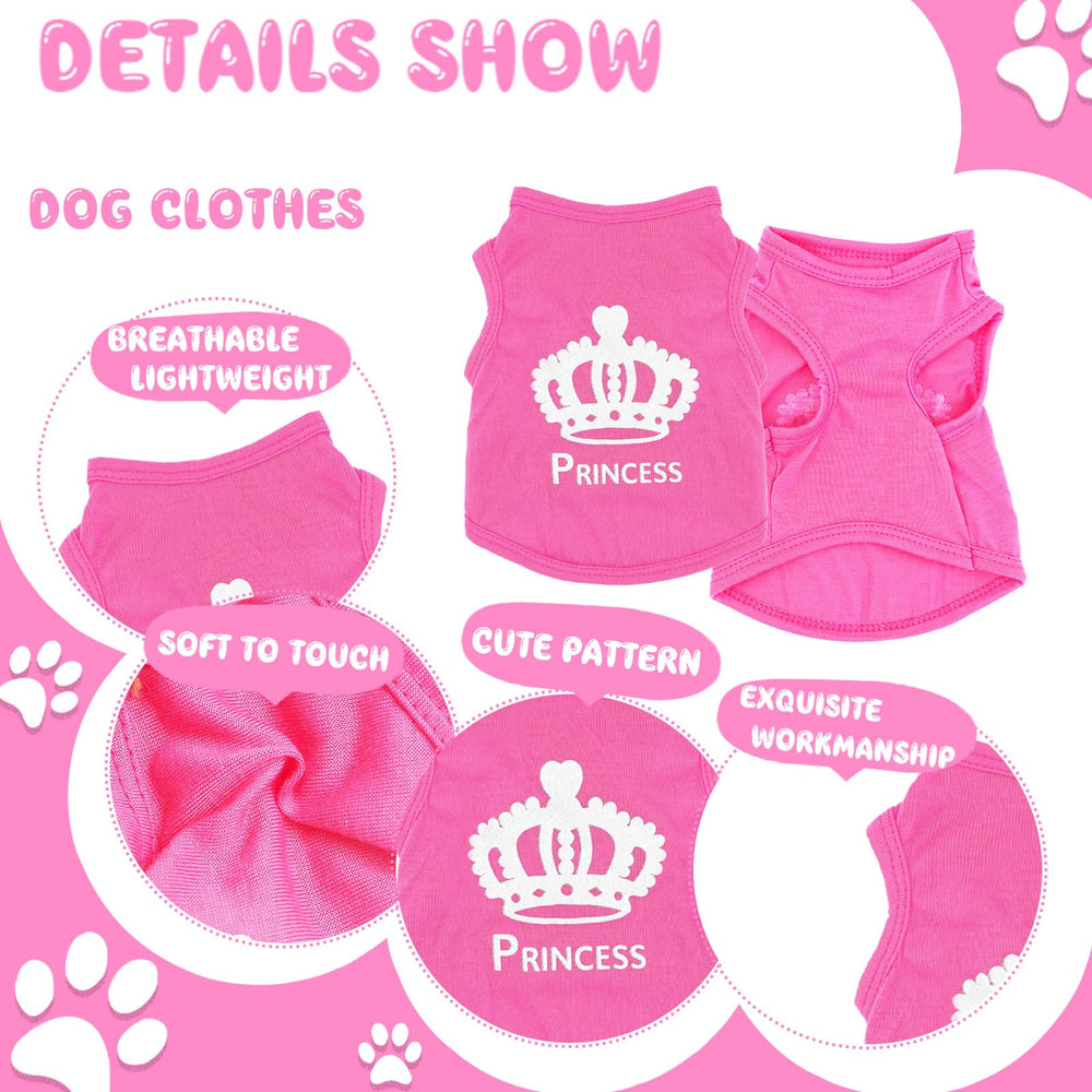 Camiseta lavable a máquina para perros pequeños, rosa, limpieza rápida