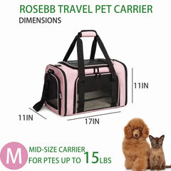 ROSEBB Transportín con malla lateral para ventilación y visibilidad.