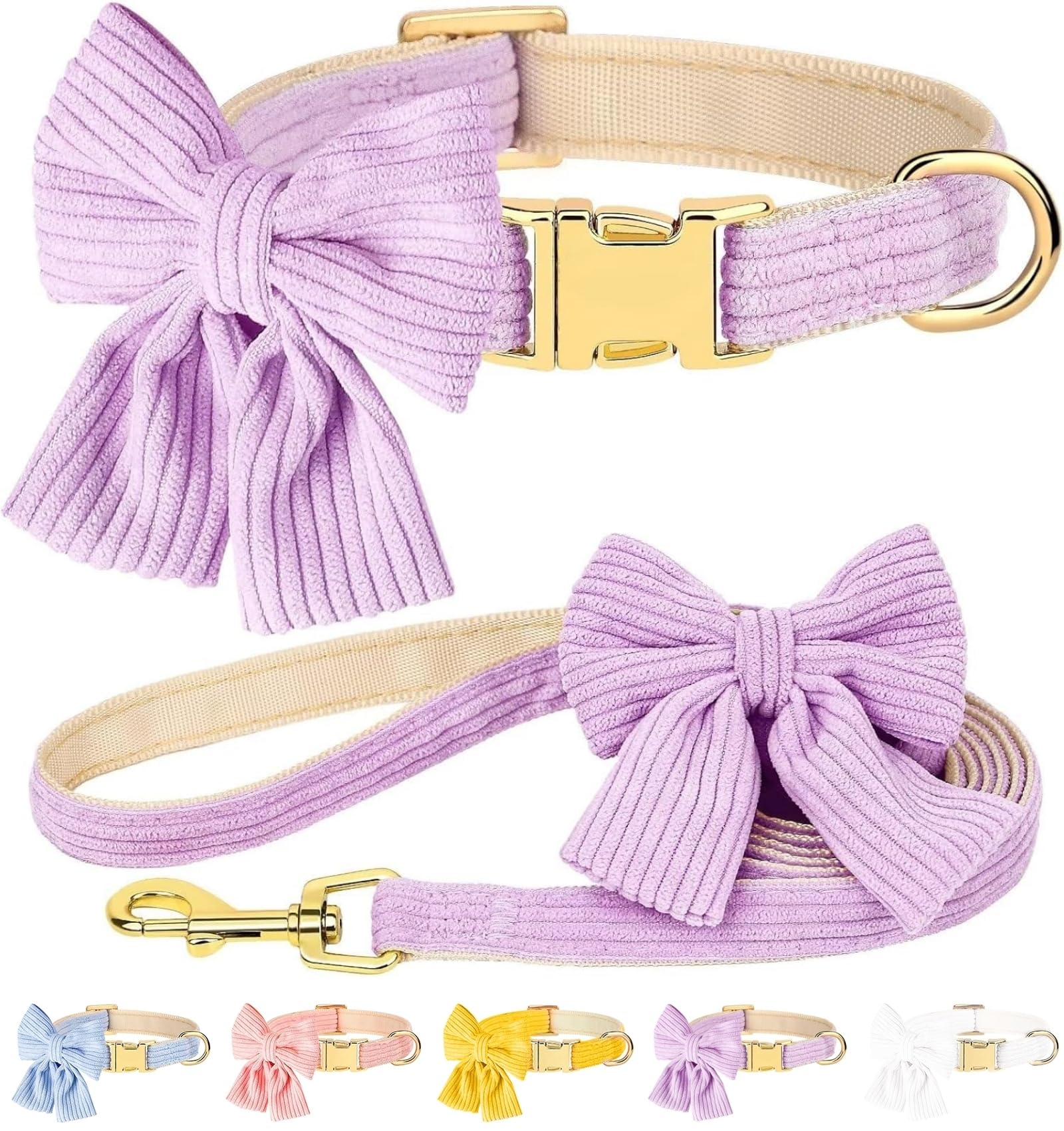 RoseYouth collar ajustable con lazo flor para paseos cómodos.