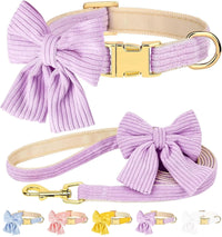 RoseYouth collar ajustable con lazo flor para paseos cómodos.