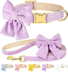 RoseYouth collar ajustable con lazo flor para paseos cómodos.