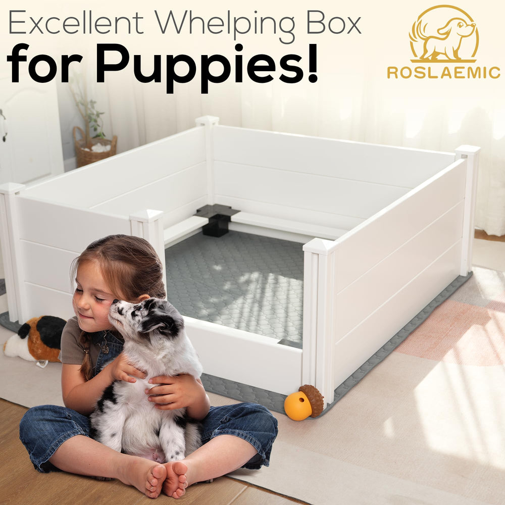 Roslaemic caja de parto para perros grandes, espacio cómodo